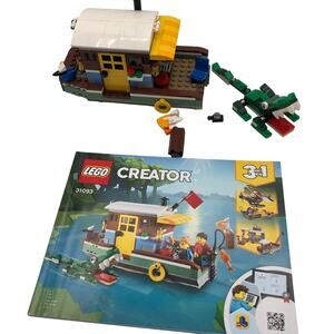 LEGO Riverside House Boat 3-in-1 Set 31093  w/ Manual Clean Smoke Free
